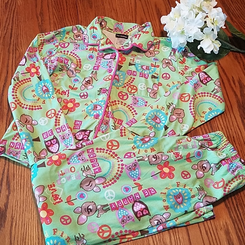 Joe Boxer Flannel Pajama Set - Girl's Large